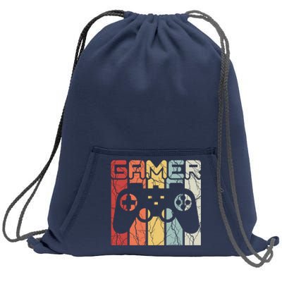 Gamer Retro Controller Sweatshirt Cinch Pack Bag