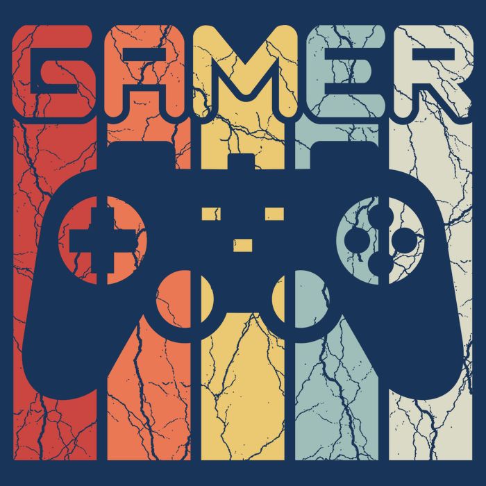 Gamer Retro Controller Drawstring Bag