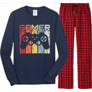 Gamer Retro Controller Long Sleeve Pajama Set