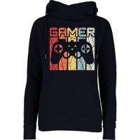 Gamer Retro Controller Womens Funnel Neck Pullover Hood