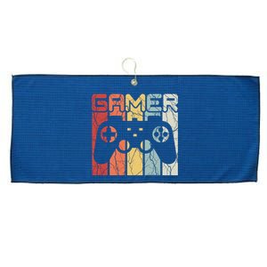 Gamer Retro Controller Large Microfiber Waffle Golf Towel