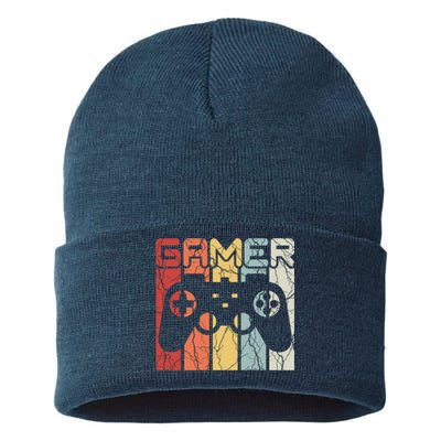 Gamer Retro Controller Sustainable Knit Beanie