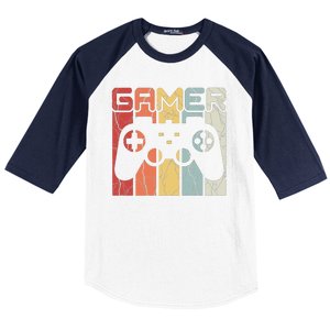 Gamer Retro Controller Baseball Sleeve Shirt