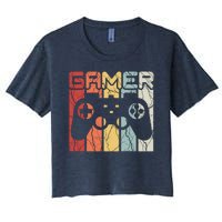 Gamer Retro Controller Women's Crop Top Tee