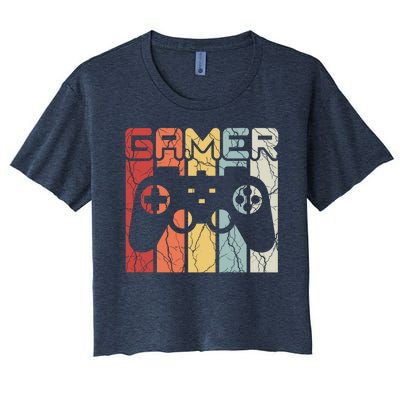 Gamer Retro Controller Women's Crop Top Tee