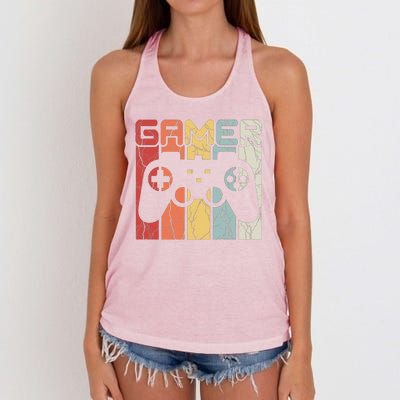 Gamer Retro Controller Women's Knotted Racerback Tank