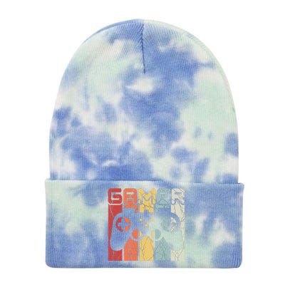 Gamer Retro Controller Tie Dye 12in Knit Beanie