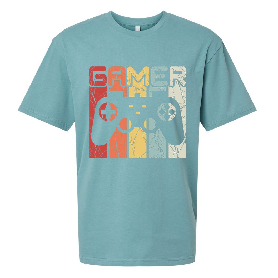 Gamer Retro Controller Sueded Cloud Jersey T-Shirt