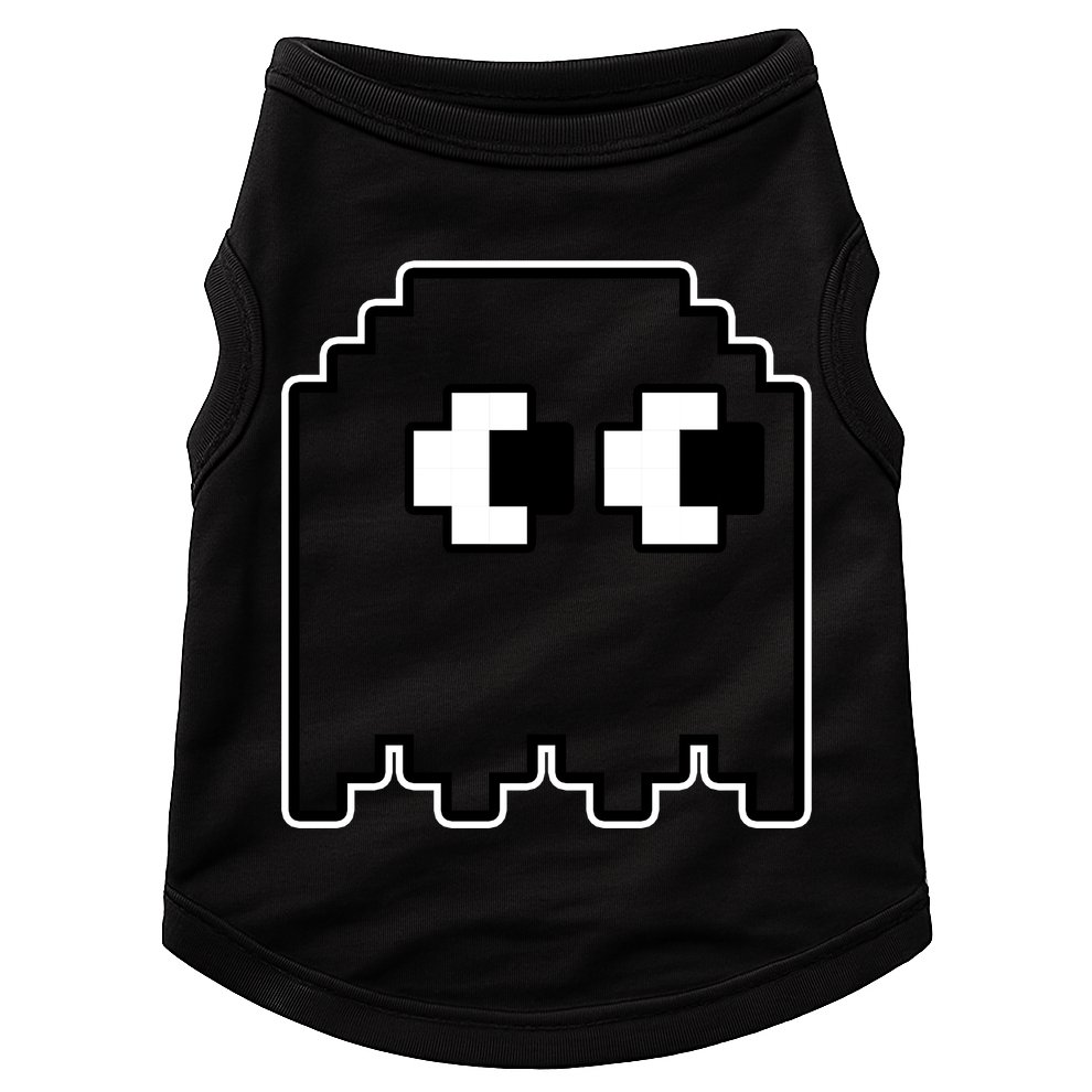 Gamer Retro Pixel Ghost Funny Halloween Doggie Tank