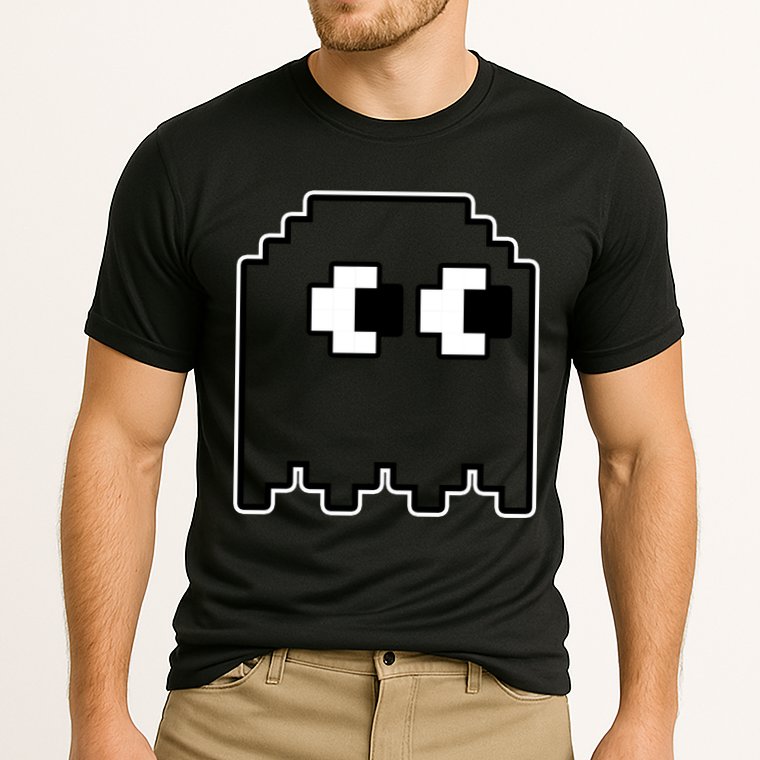 Gamer Retro Pixel Ghost Funny Halloween Performance Shirt