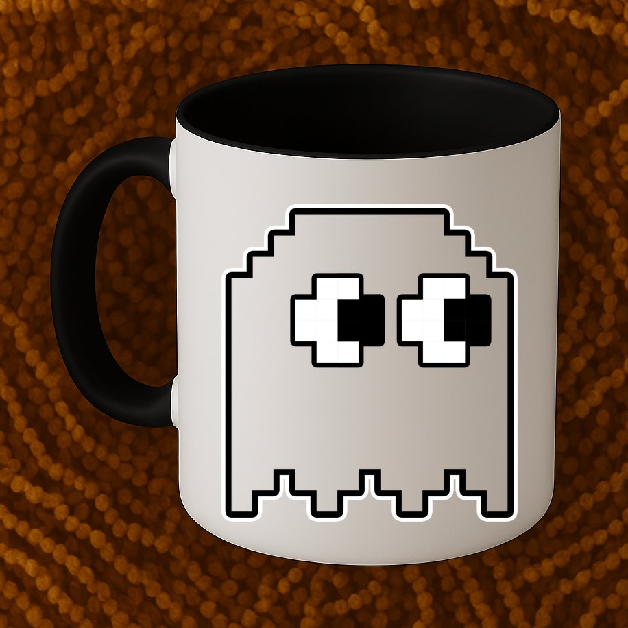 Gamer Retro Pixel Ghost Funny Halloween Mug