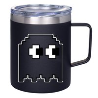 Gamer Retro Pixel Ghost Funny Halloween 12oz Stainless Steel Coffee Mug
