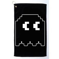 Gamer Retro Pixel Ghost Funny Halloween Golf Towel