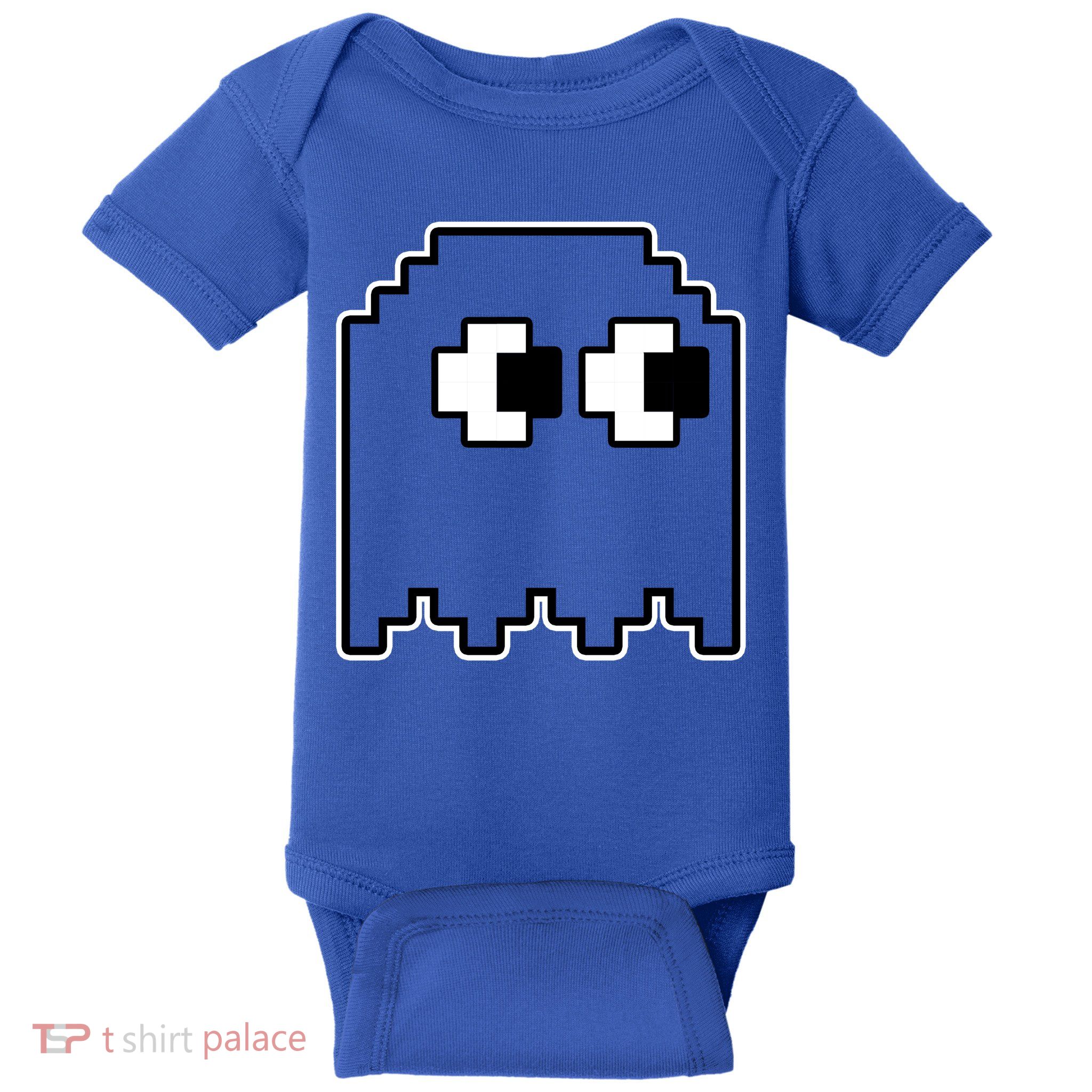 Gamer Retro Pixel Ghost Funny Halloween Baby Bodysuit