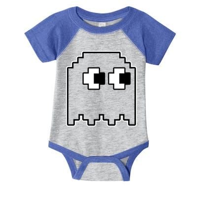 Gamer Retro Pixel Ghost Funny Halloween Infant Baby Jersey Bodysuit