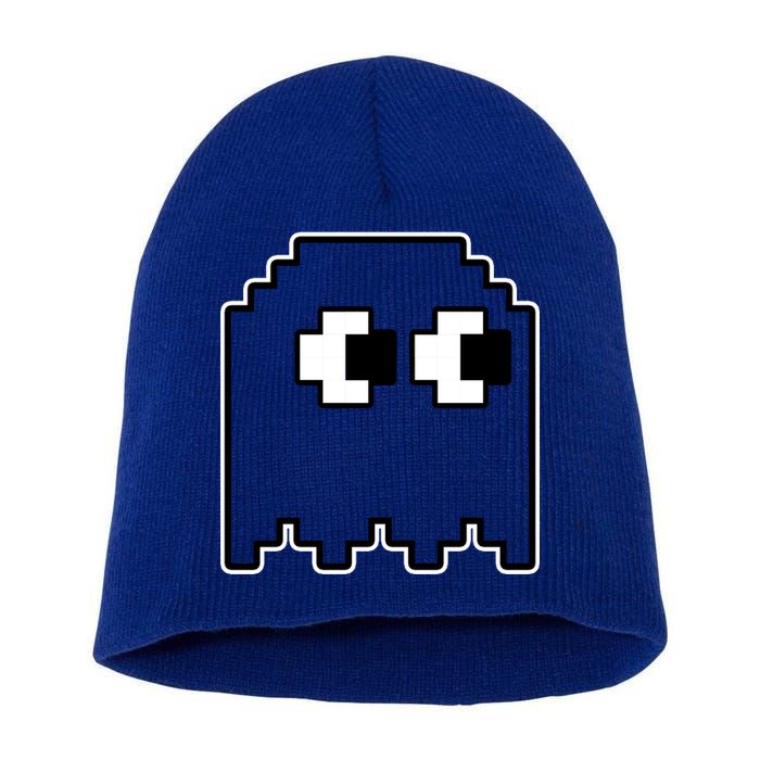 Gamer Retro Pixel Ghost Funny Halloween Short Acrylic Beanie