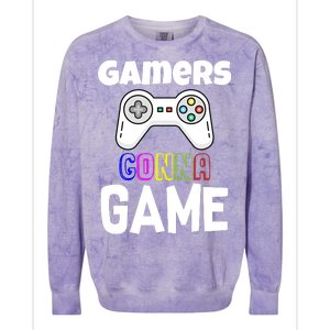 Gamers Gonna Game Colorblast Crewneck Sweatshirt