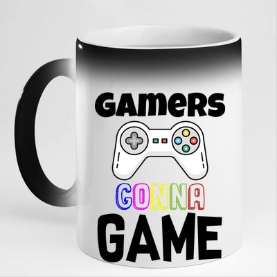 Gamers Gonna Game 11oz Black Color Changing Mug