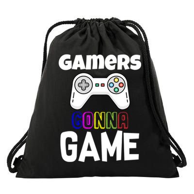 Gamers Gonna Game Drawstring Bag