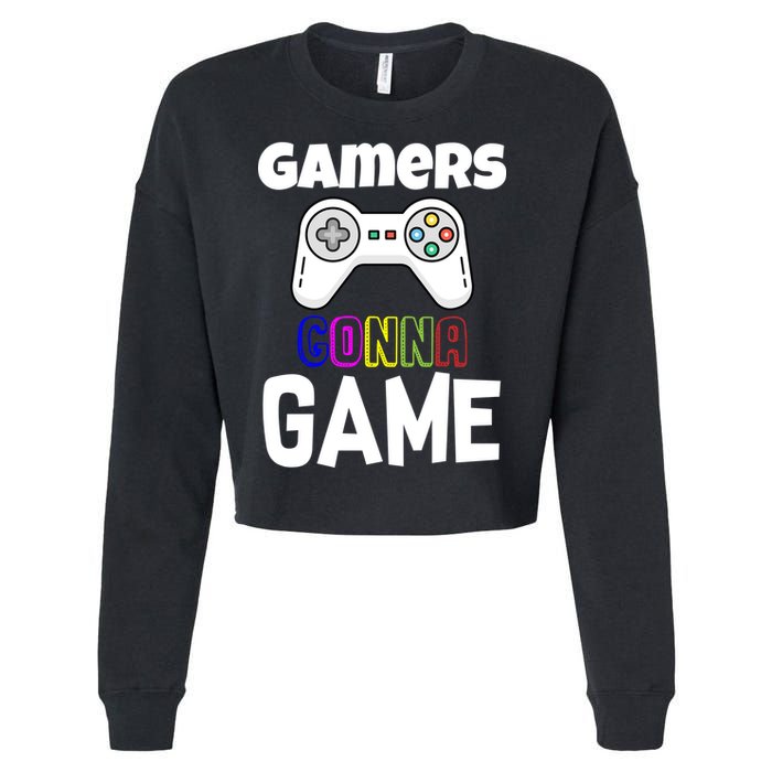 Gamers Gonna Game Cropped Pullover Crew