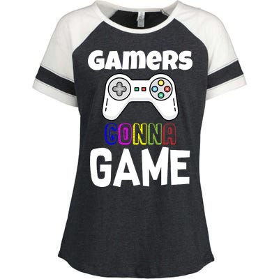 Gamers Gonna Game Enza Ladies Jersey Colorblock Tee