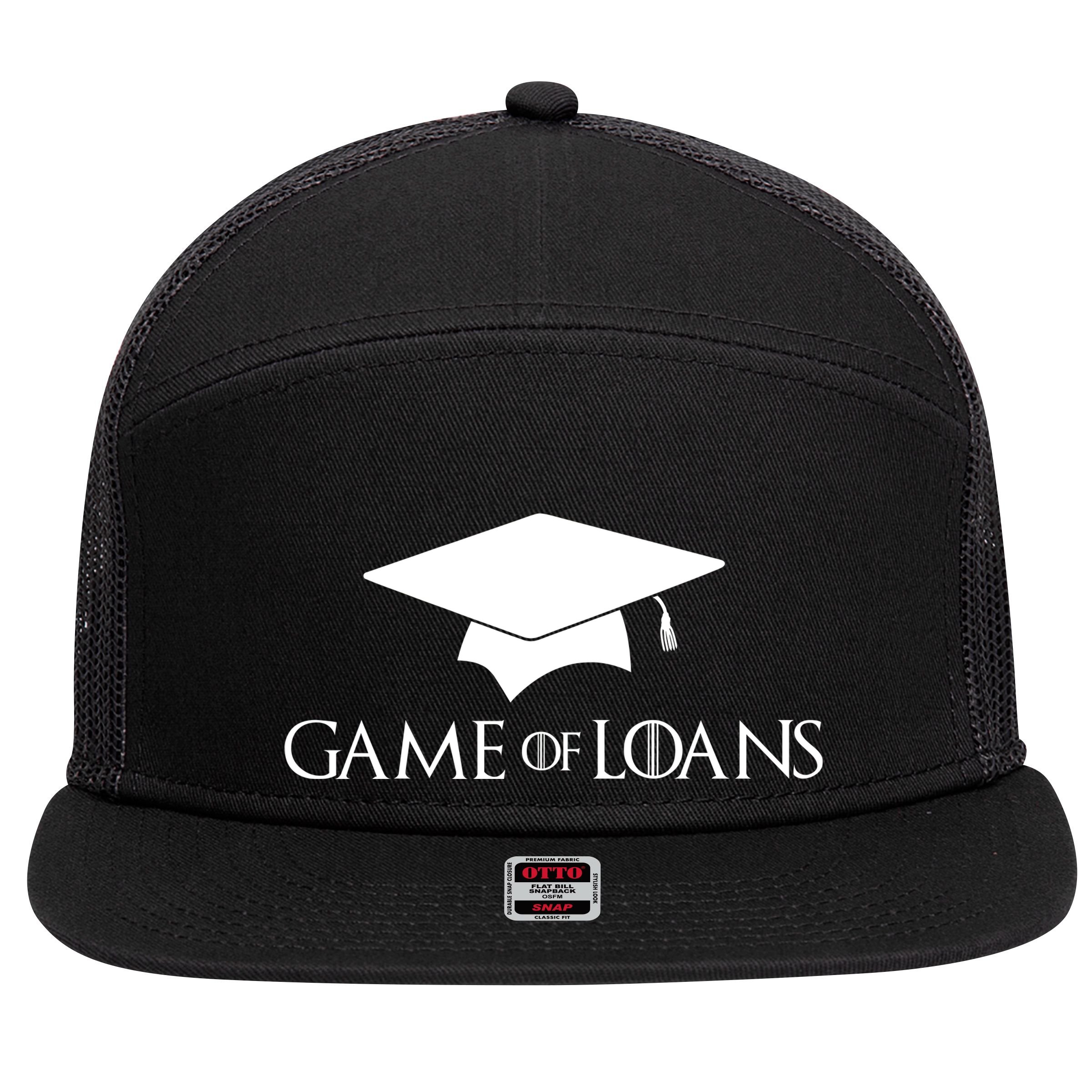Games Of Loans 7 Panel Mesh Trucker Snapback Hat
