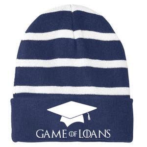 Games Of Loans Striped Beanie with Solid Band