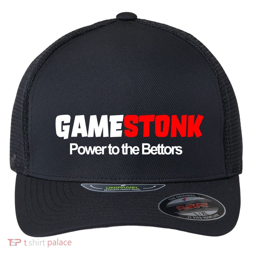 Gamestonk Power To The Bettors Flexfit Unipanel Trucker Cap