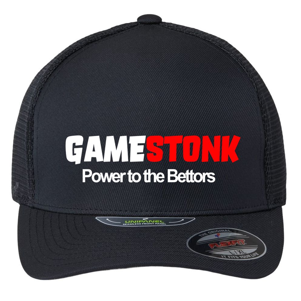 Gamestonk Power To The Bettors Flexfit Unipanel Trucker Cap
