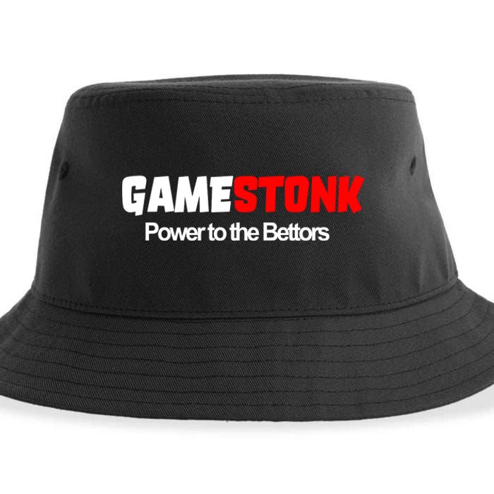 Gamestonk Power To The Bettors Sustainable Bucket Hat