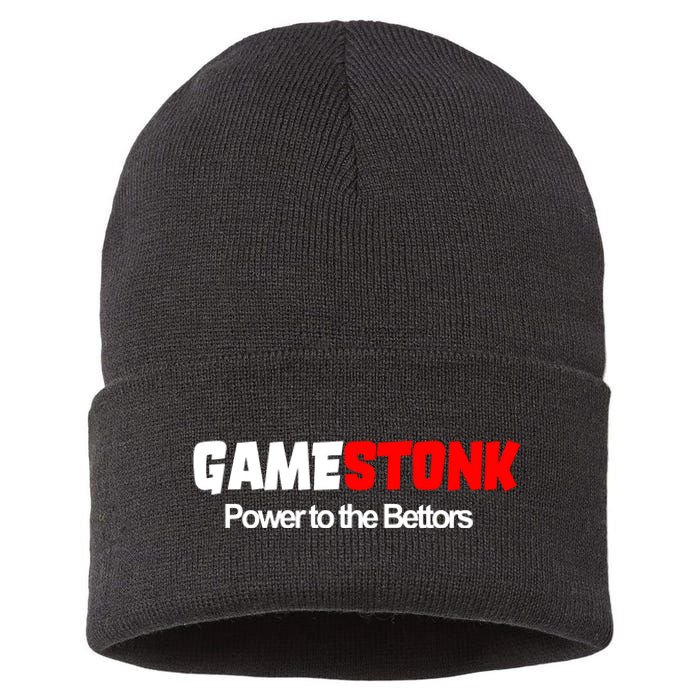 Gamestonk Power To The Bettors Sustainable Knit Beanie