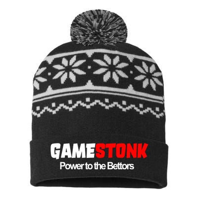 Gamestonk Power To The Bettors USA-Made Snowflake Beanie