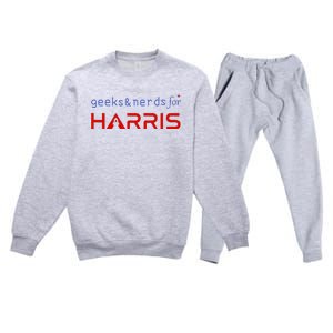 Geeks And Nerds For Kamala Harris Geeks And Nerds For Harris Premium Crewneck Sweatsuit Set