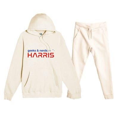 Geeks And Nerds For Kamala Harris Geeks And Nerds For Harris Premium Hooded Sweatsuit Set