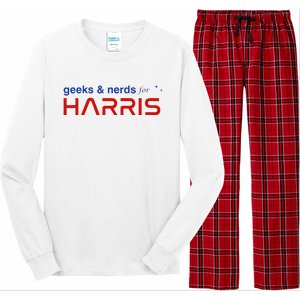 Geeks And Nerds For Kamala Harris Geeks And Nerds For Harris Long Sleeve Pajama Set