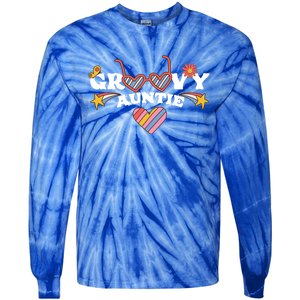 Groovy Auntie Nephew Niece Aunt Gift Tie-Dye Long Sleeve Shirt