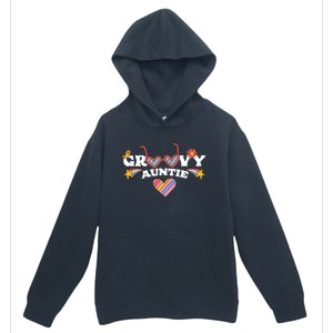 Groovy Auntie Nephew Niece Aunt Gift Urban Pullover Hoodie