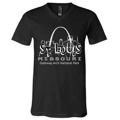 Gateway Arch National Park St. Louis Missouri Souvenir V-Neck T-Shirt