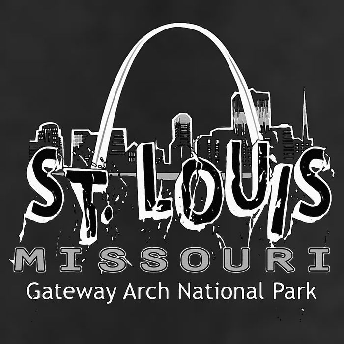 Gateway Arch National Park St. Louis Missouri Souvenir 7 Panel Mesh Trucker Snapback Hat