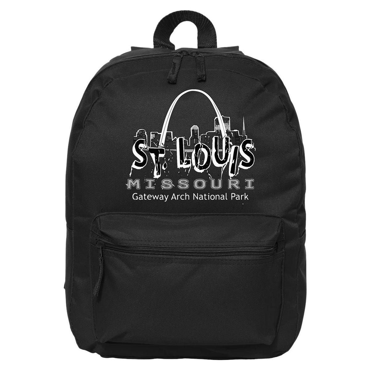 Gateway Arch National Park St. Louis Missouri Souvenir 16 in Basic Backpack