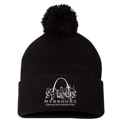 Gateway Arch National Park St. Louis Missouri Souvenir Pom Pom 12in Knit Beanie
