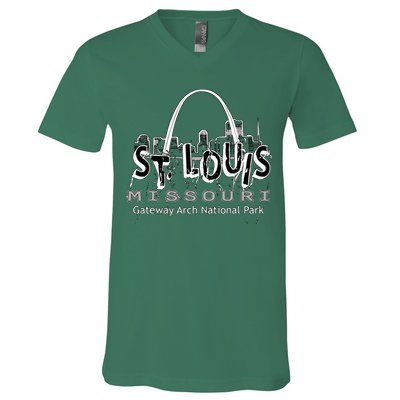 Gateway Arch National Park St. Louis Missouri Souvenir V-Neck T-Shirt