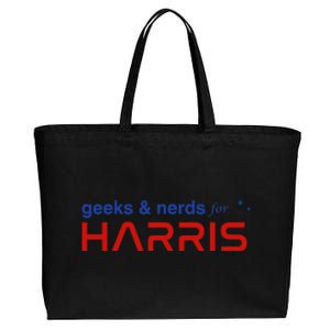 Geeks And Nerds For Kamala Harris Geeks And Nerds For Harris Cotton Canvas Jumbo Tote