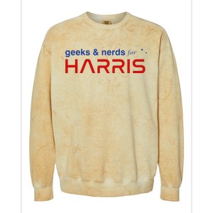 Geeks And Nerds For Kamala Harris Geeks And Nerds For Harris Colorblast Crewneck Sweatshirt