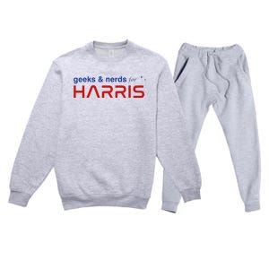 Geeks And Nerds For Kamala Harris Geeks And Nerds For Harris Premium Crewneck Sweatsuit Set