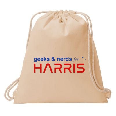 Geeks And Nerds For Kamala Harris Geeks And Nerds For Harris Drawstring Bag