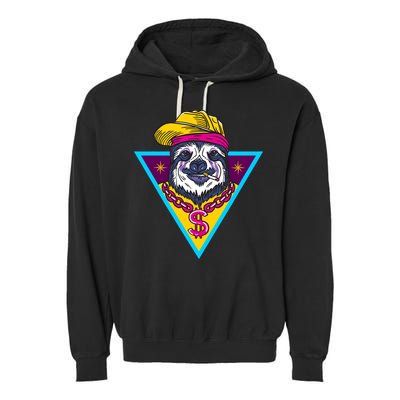 Gangsta Sloth Garment-Dyed Fleece Hoodie