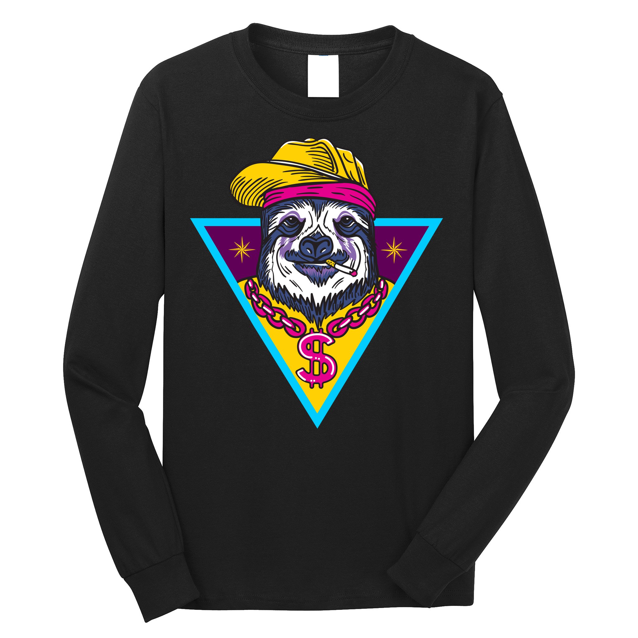 Gangsta Sloth Long Sleeve Shirt