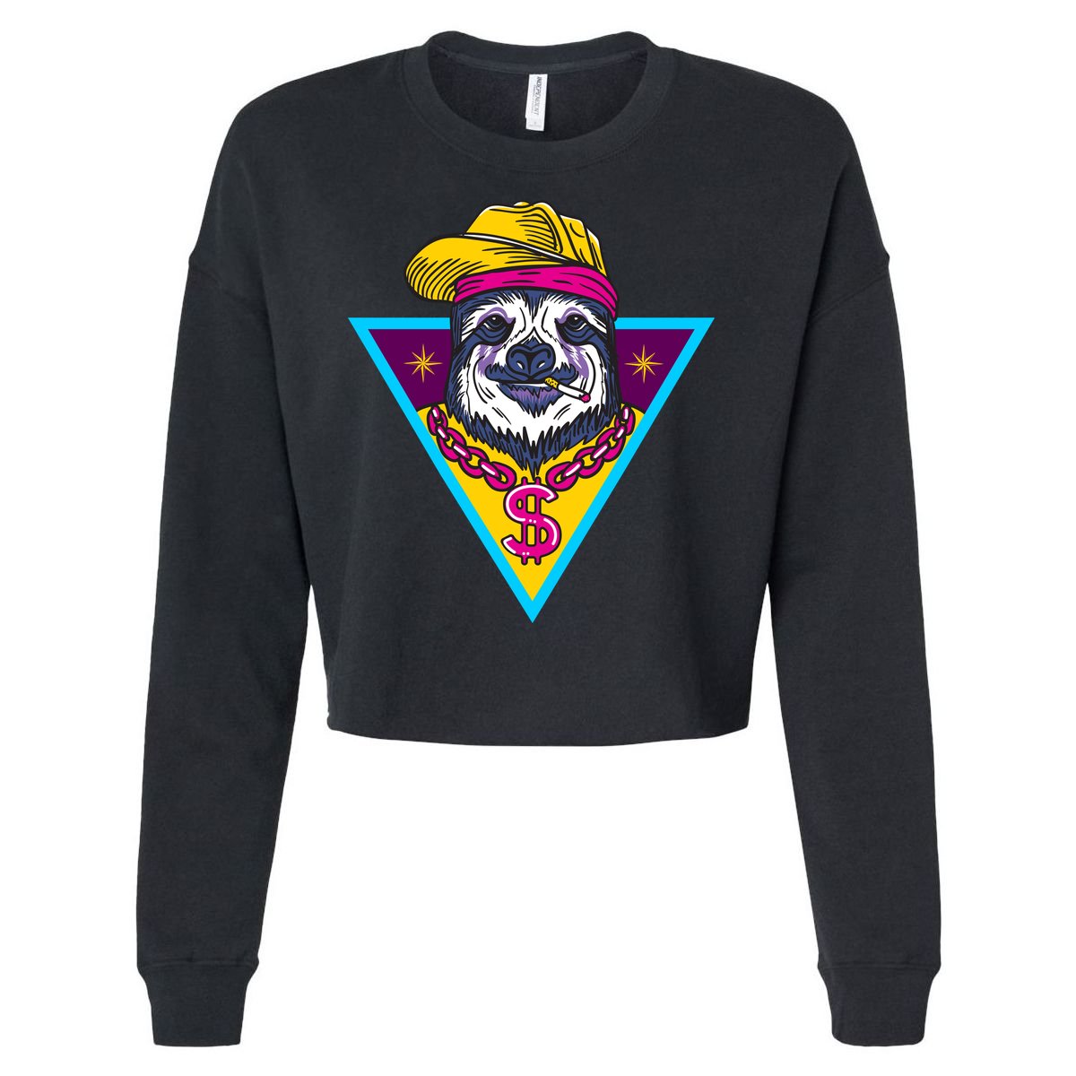 Gangsta Sloth Cropped Pullover Crew
