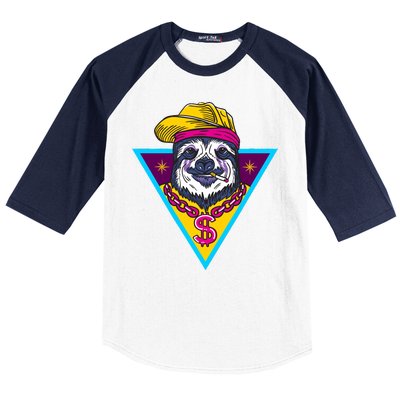 Gangsta Sloth Baseball Sleeve Shirt